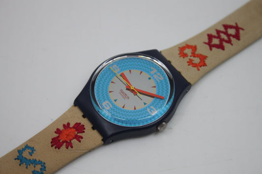 1993 NEW OLD STOCK Vintage Gents Swatch 'Cancun' GN126, Never Worn, working 100% with original strap