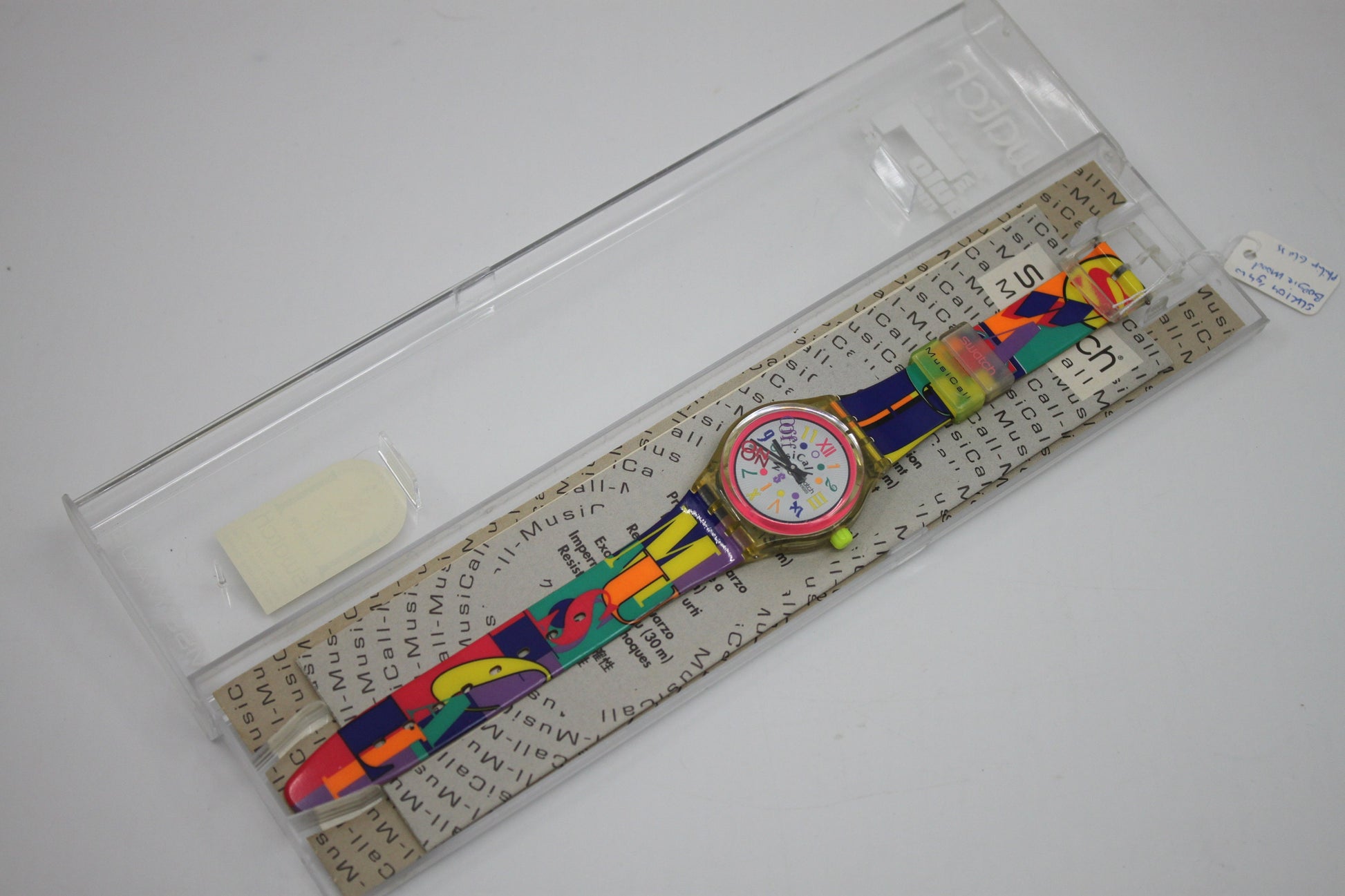 1994 'Boogie Mood' NEW OLD STOCK,vintage gents Musicall Swatch SLK104, perfect condition, working 100%, Cracked Strap