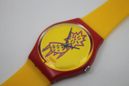 1993 Vintage Swatch watch 'Dot Chair', GR115, working 100% New Old Stock, Unworn, with NON-original strap