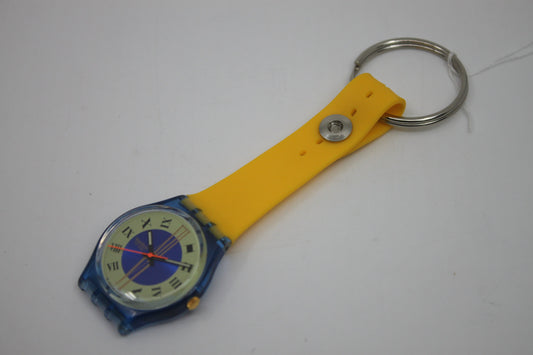 Unique, Vintage Swatch Keychain, GN130, 1993, 'Master', made from recycled, NON-working Gents Swatch watch