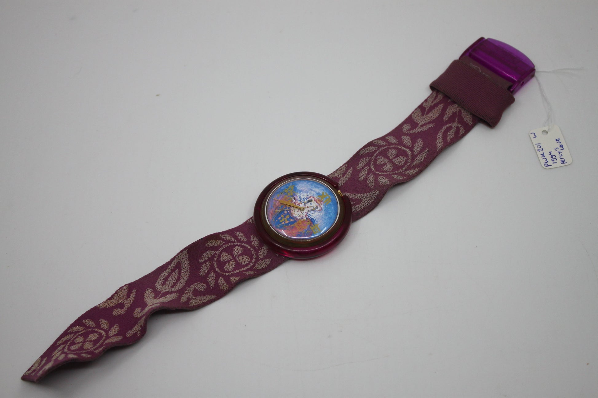 Swatch, PopSwatch, 1994, 'Percy's Love', PWK201, nice used condition, original ring and strap