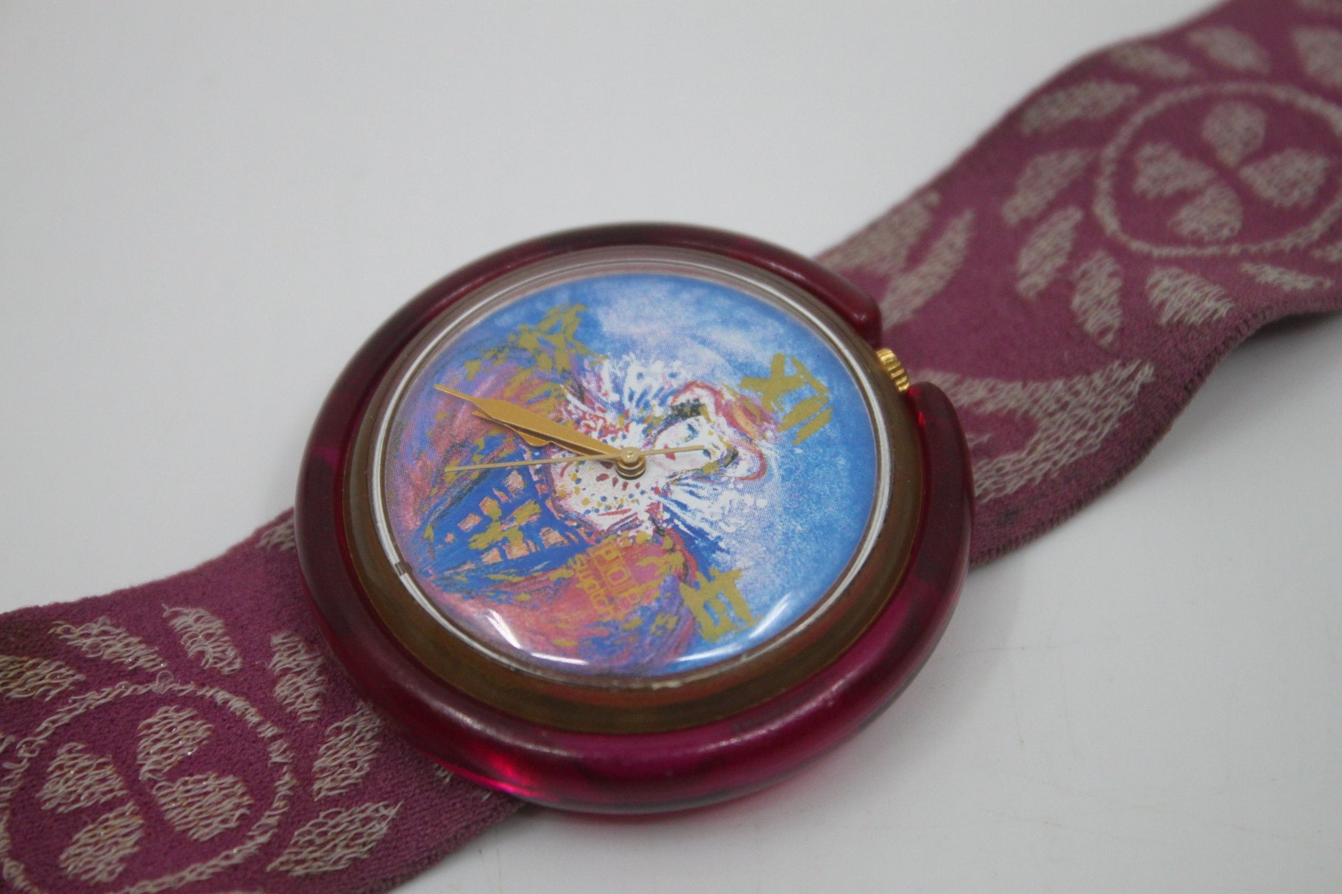 Swatch, PopSwatch, 1994, 'Percy's Love', PWK201, nice used condition, original ring and strap
