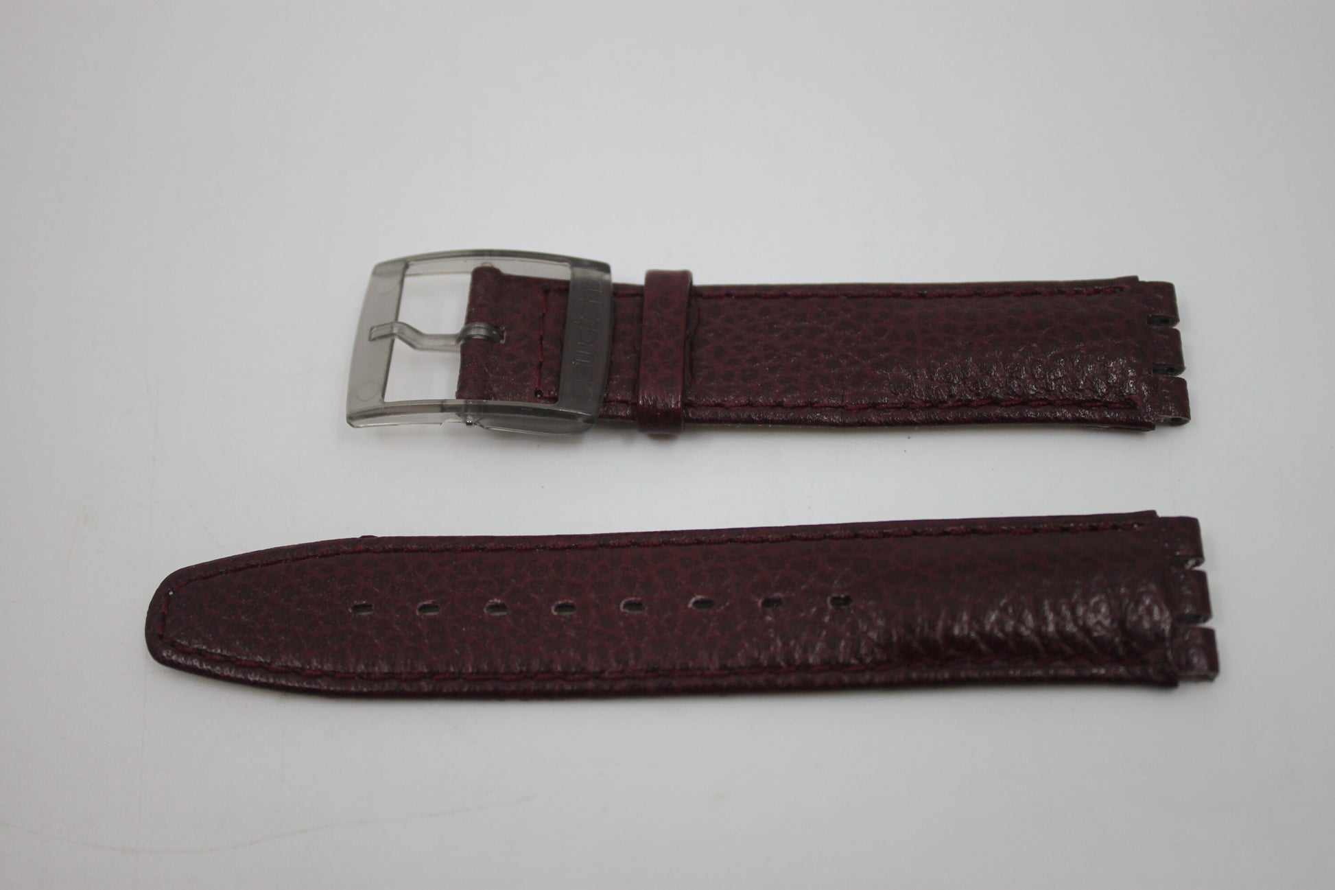 Vintage Swatch 17mm Leather Strap for SCM401, 'ATZ Eco' Chrono 1994, Gents, New Old Stock