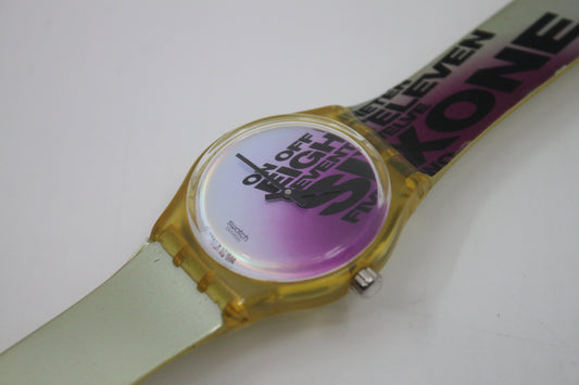 1997 Vintage Musicall Gents Swatch 'Funk Master' SLK115, in good condition, working 100% with original strap