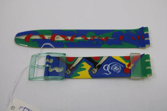1994, Vintage Swatch Strap, 'Unlimited', SCZ103, Chrono, 50yrs United Nations, New Old Stock