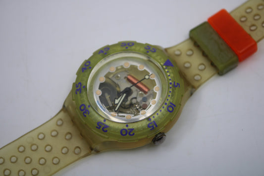 1992 Vintage Swatch Scuba 'Jelly Bubbles' SDK104, nice, used condition, working 100%