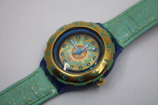 1994 Vintage Swatch Scuba 'En Vague' SDN109, VERY GOOD used Condition, Original Strap, Working 100%