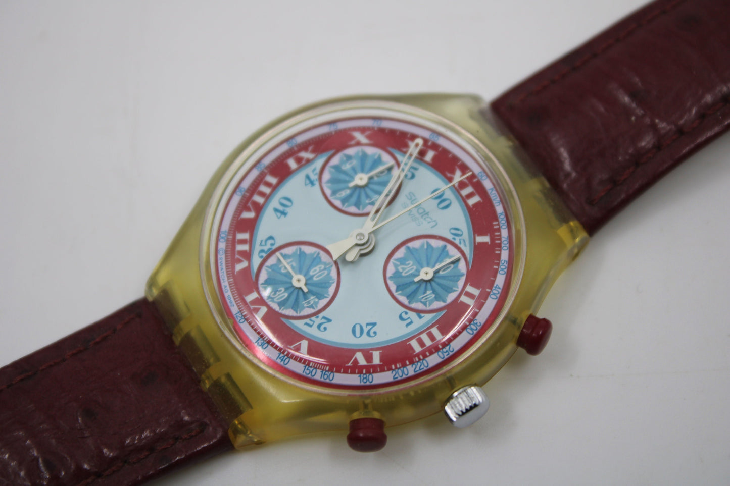 1993 Vintage Swatch Chrono 'Windmill' SCK103, in a NICE, used condition, clock working 100%, Original Strap