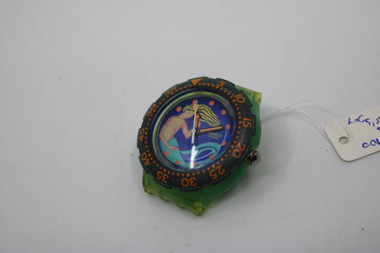 Swatch Pin / Brooch, Vintage & Unique, 1993 'Sailor's Joy' SDG100 Scuba Swatch BROOCH - Non-working Swatch converted to brooch
