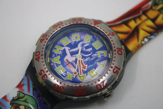 1995, Vintage Swatch Scuba 'Tovarisch' SDM105, NO Original Box, In New Old Stock Condition, Never Worn working 100%