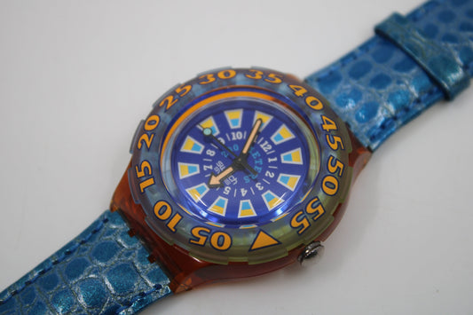 1994, Vintage Swatch Scuba 'Seaclip' SDO100, NO Original Box, In New Old Stock Condition, Never Worn working 100%