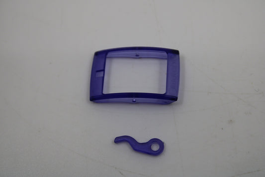 1990s, Vintage Original Swatch Buckle + pin ONLY, for LADIES only, translucent dark PURPLE