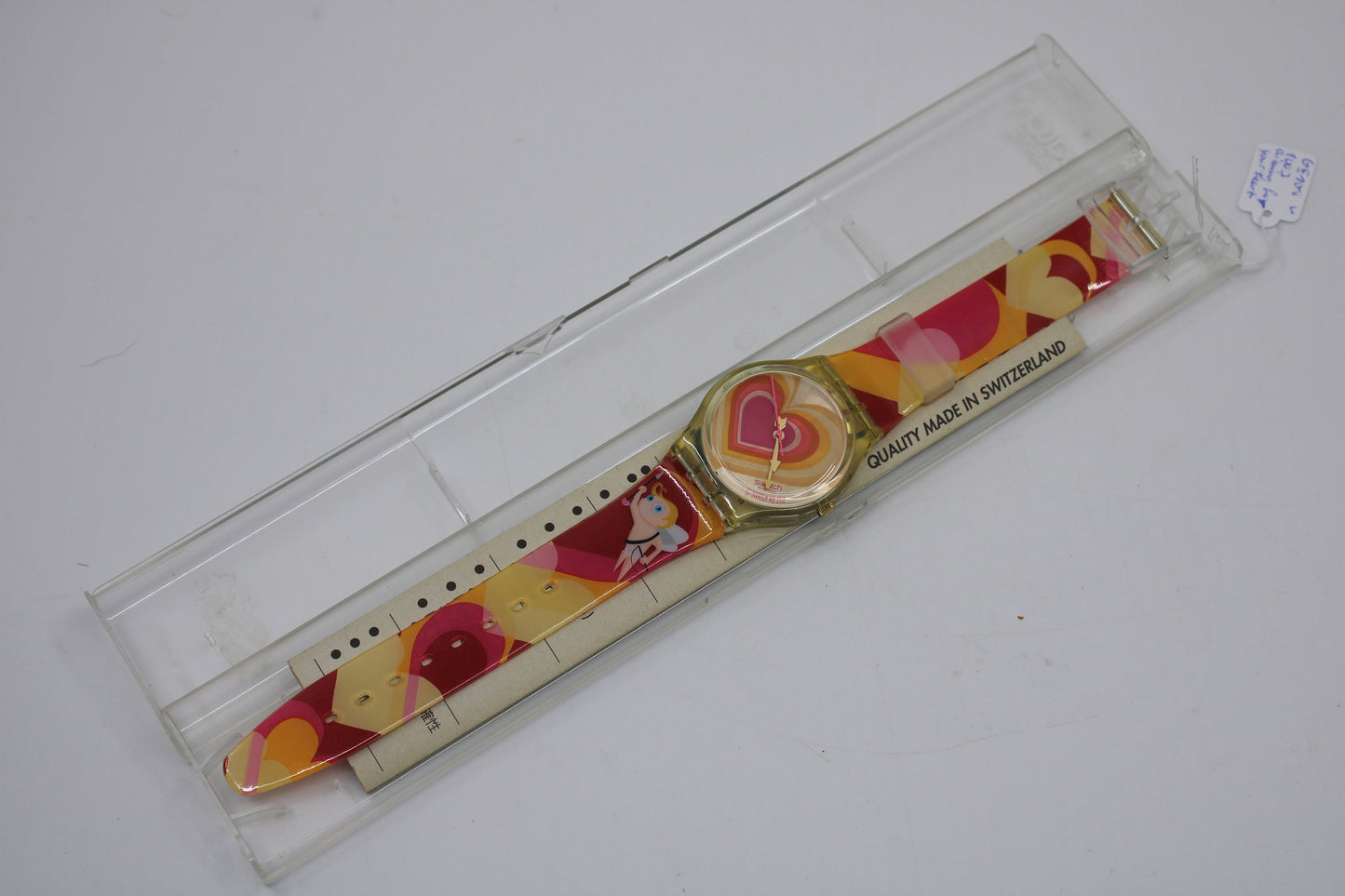2003 Vintage Gents Valentines Swatch, 'Aiming for your heart', GE107, NEW and UNWORN, working 100% nice vintage Swatch watch