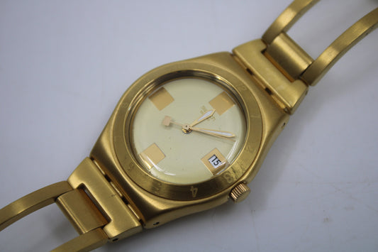 2001, Swatch Irony, 'Goldenbird' YLG400G, Original Box, NEW OLD STOCK, Never Worn, Working 100%