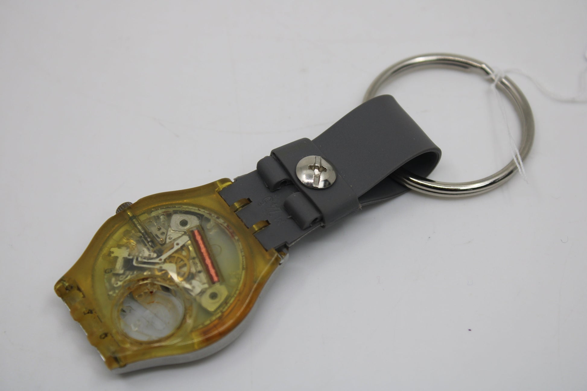 Unique, Vintage Swatch Keychain, GX100, 1988, 'Heartstone', made from recycled, NON-working Gents Swatch watch