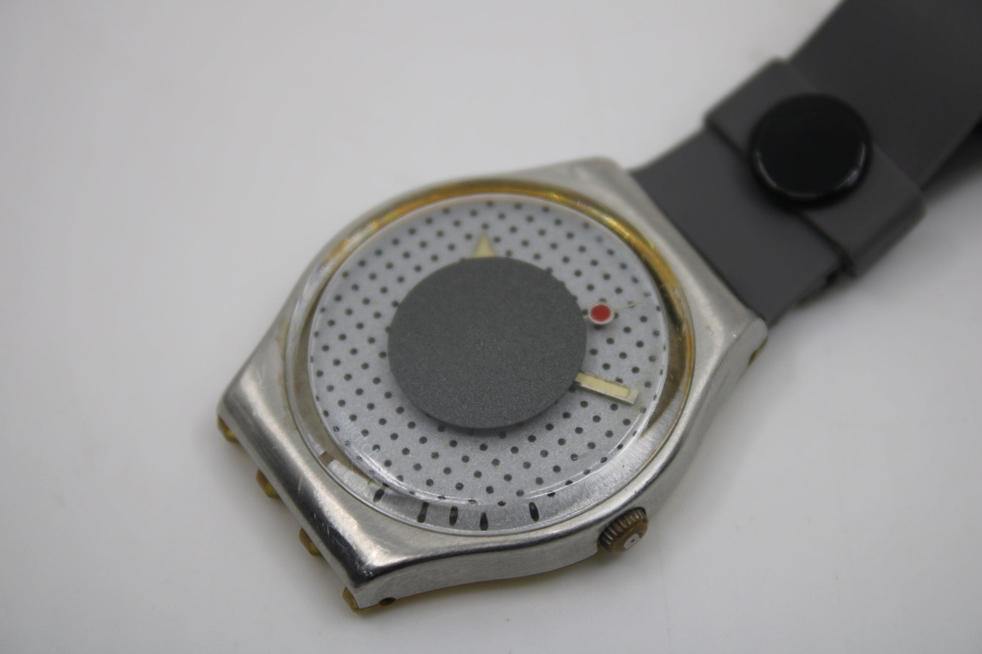 Unique, Vintage Swatch Keychain, GX100, 1988, 'Heartstone', made from recycled, NON-working Gents Swatch watch