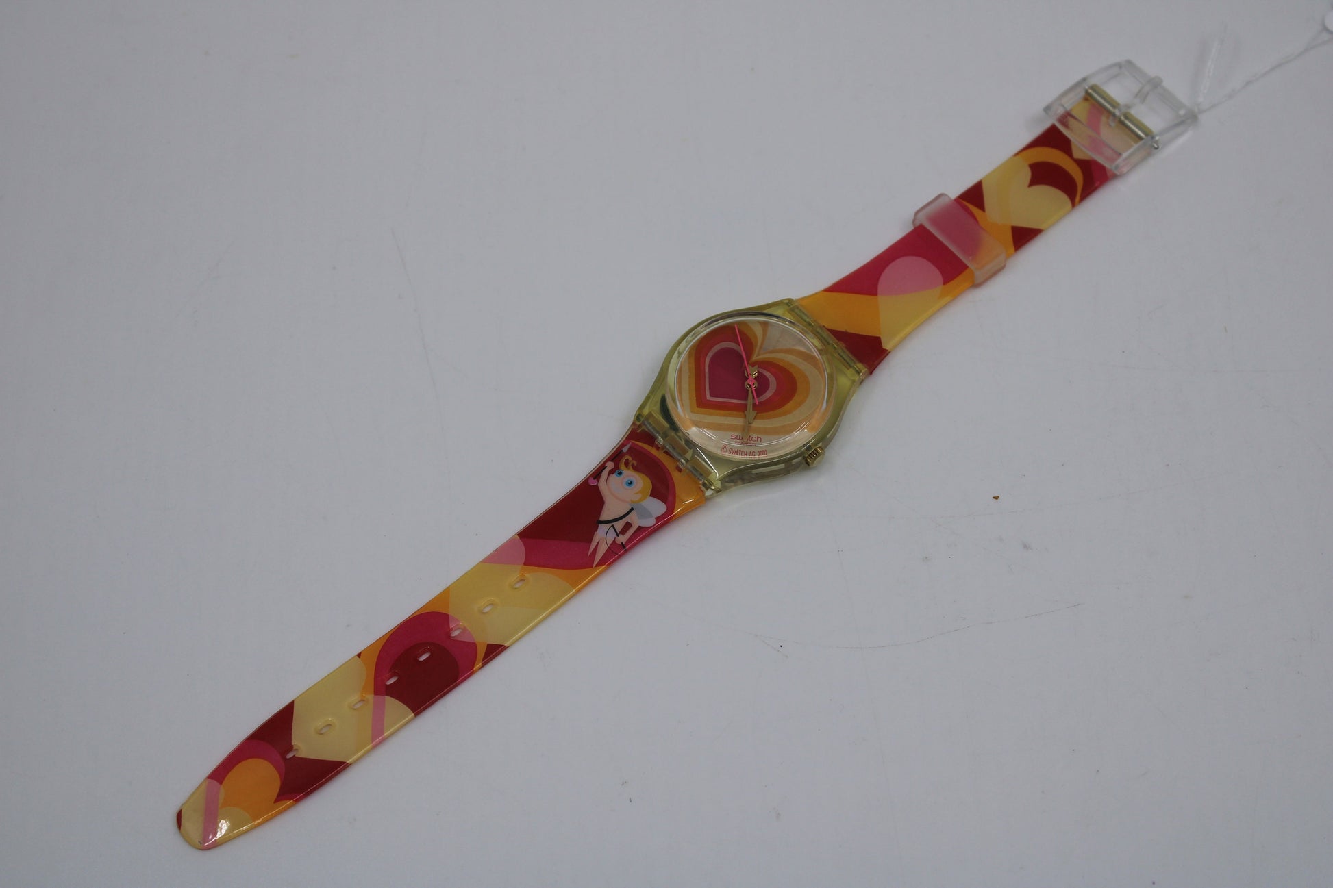 2003 Vintage Gents Valentines Swatch, 'Aiming for your heart', GE107, NEW and UNWORN, working 100% nice vintage Swatch watch