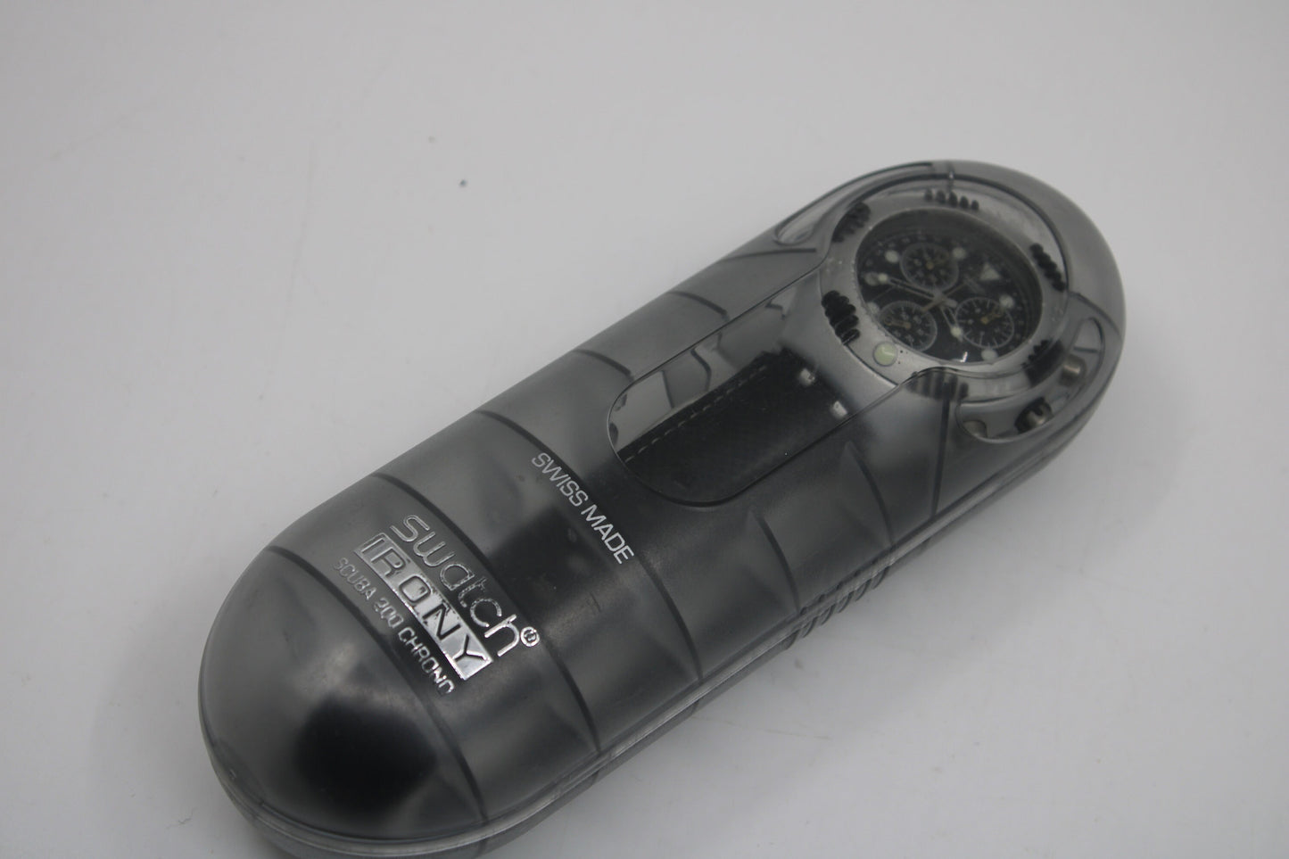 2000 Vintage MINT Swatch Irony Scuba 200 Chrono 'Black Russian' YBS4000, in MINT condition, working 100%, Original Box Included