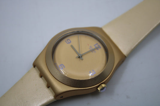 2001, Swatch Irony, 'Falling Star Gold' YCG1000, No Box, Original Strap, Working 100%