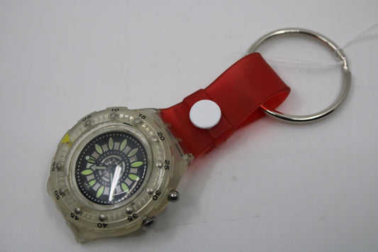Unique, Vintage Swatch Keychain, SDK907, 1996, 'Walk On', made from recycled, NON-working Scuba Swatch watch