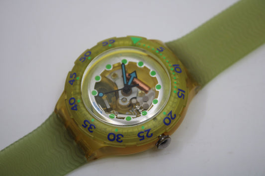 1993 Scuba SDK107 'Blue Ice', vintage Swatch, Nice, Used Condition, working 100%, ORIGINAL strap