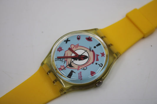 1991, Swatch, Gents, 'Gulp!!!', GK139, NEW and UNWORN, working 100%, NON-original strap