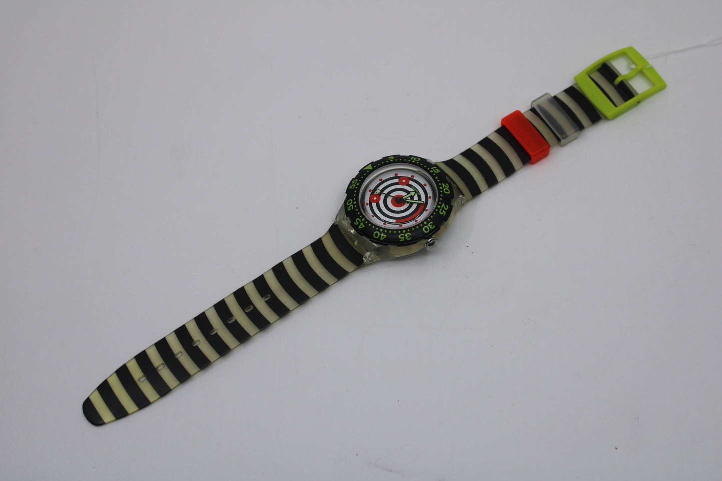 1996 Vintage Swatch Scuba 'Smile' SDK127, MINT, perhaps unused Condition, Working 100%, Original Strap
