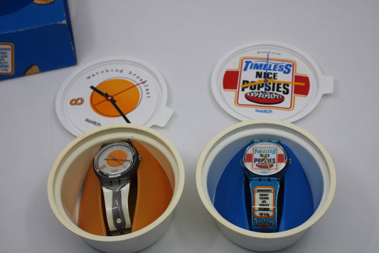 NEW OLD STOCK 1995 Swatch Breakfast Set, GZS13, Sunny Side Up GM135 and Good Morning GN156