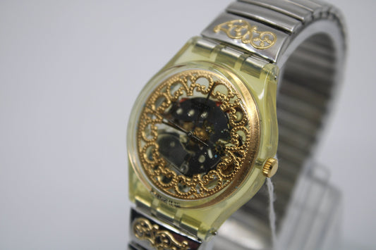 1991 Vintage Gents Swatch 'Asetra' GK137/138, UNUSED and NEW old stock with original, NEW strap