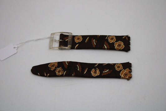 2005, Vintage Swatch Strap, 'Autumn Flowers', SFF113, Skin, Nice, Used Condition