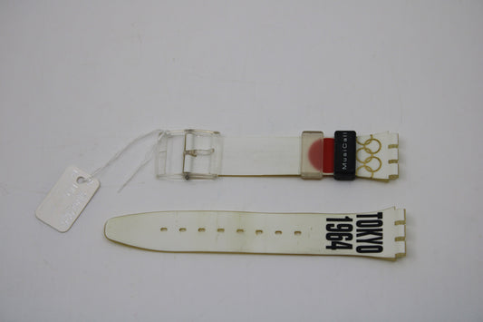 1994, Vintage Swatch Strap, 'Tokyo 1964', SLZ100, 17mm, Musicall, Used Condition