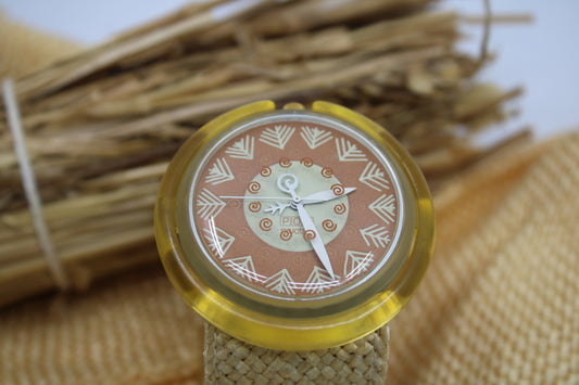 1994, Swatch, PopSwatch, 'Leaf', PWZ108, NEW OLD STOCK, never used