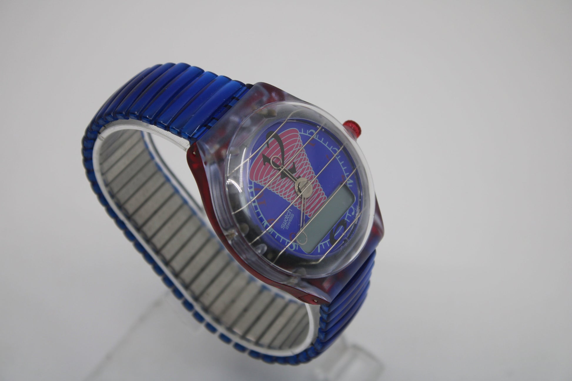 Vintage Swatch, The Beep, 'Inspiral', PAN206, No Box Or Documents. Clock is working, Near Mint, Very Good Condition