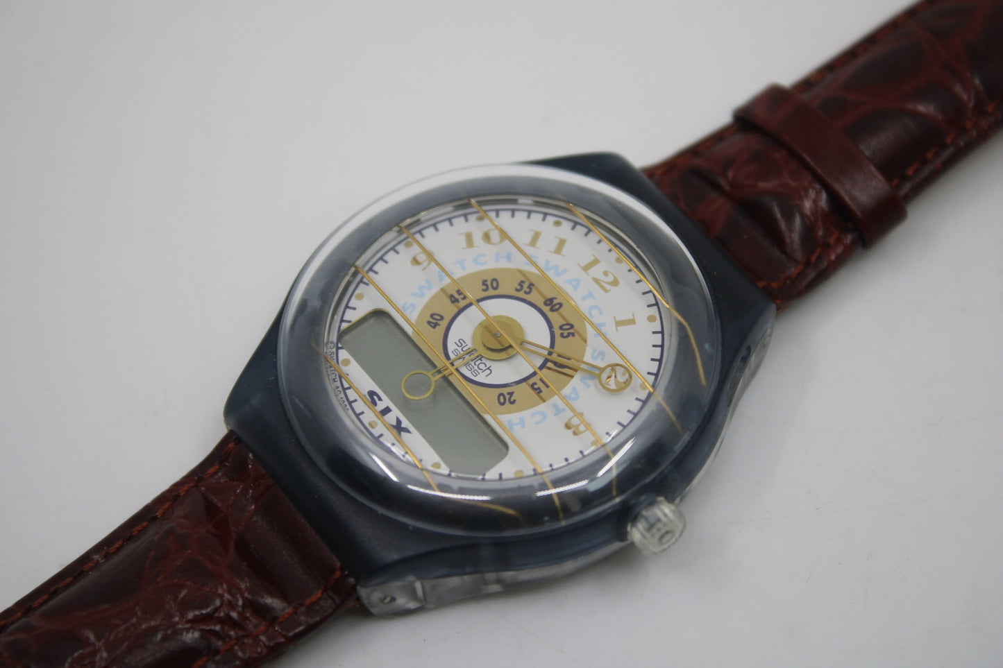 Vintage Swatch, The Beep, 'Speakers Corner', PAN204, No Box Or Documents. Clock is working, Near Mint, Very Good Condition