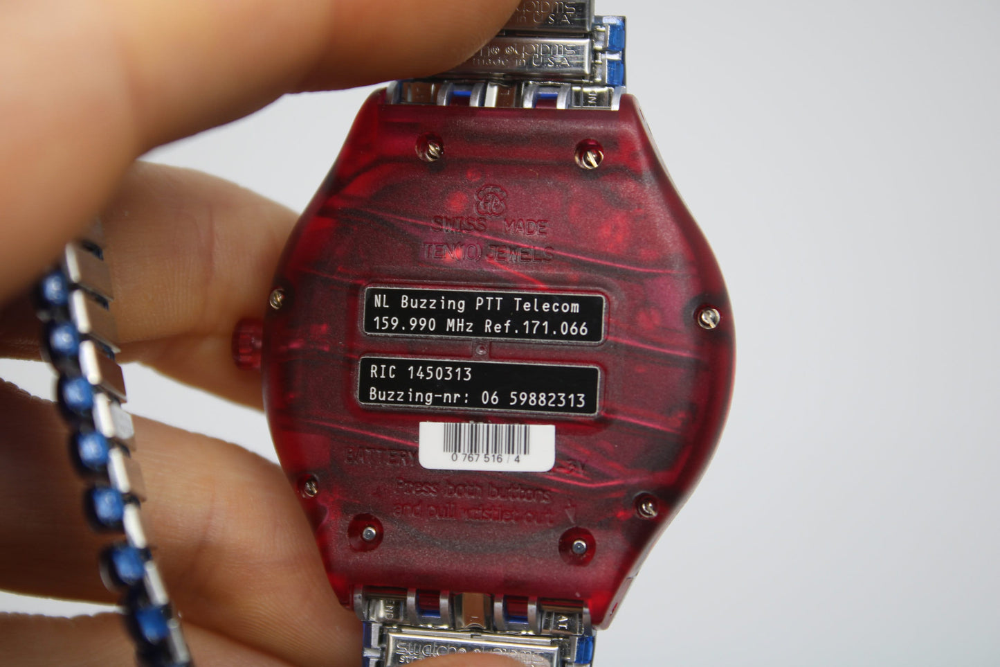 Vintage Swatch, The Beep, 'Inspiral', PAN206, No Box Or Documents. Clock is working, Near Mint, Very Good Condition