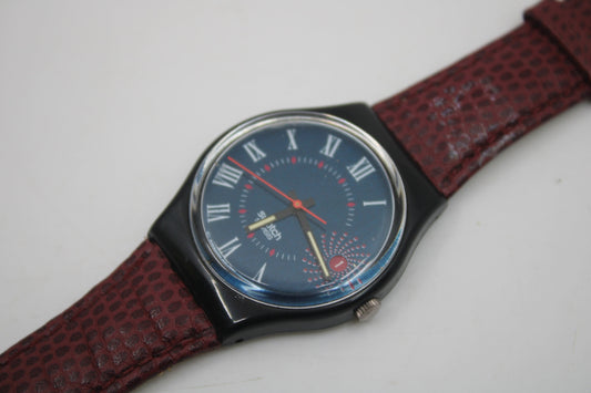 1992 Vintage Gents Swatch 'Barajas' GB416, NO box, very good condition, working 100% original strap