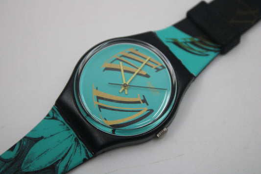 1989, Vintage Gents Swatch, 'Figueiras' GB125, VERY nice, used condition, original strap, working 100%, READ description