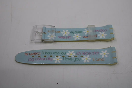 Vintage Swatch 'Touch Game' Strap, 'French Lover', STGK100, 19mm, NEW OLD STOCK, Never Used