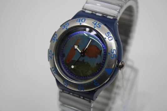 1994 Early Vintage Swatch Scuba 'Decompression' SDN112/113, near mint or mint condition, working 100%
