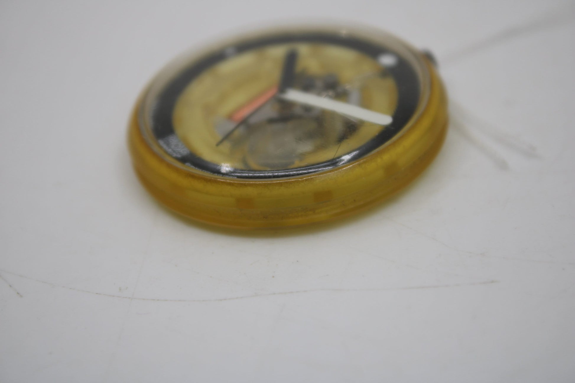 1989, Swatch, PopSwatch, 'White Zebra', PWBK111, nice, used condition, NO strap or box