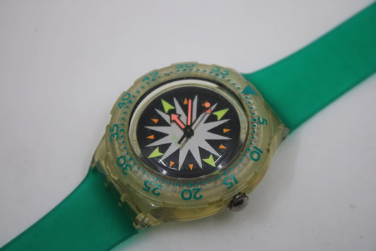 1993 Early Vintage Swatch Scuba 'Mint Drops' SDK108/109, Mint condition, working 100%, brand new, non-original strap