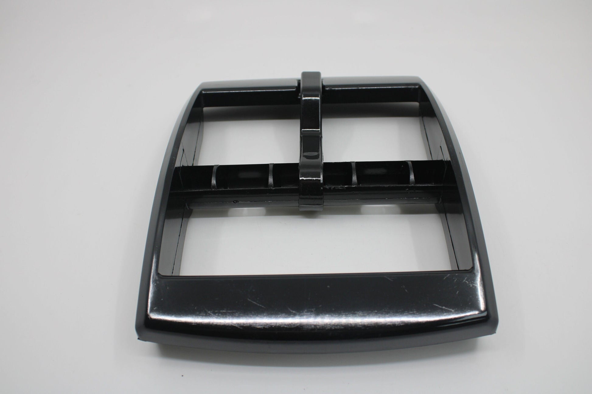 1980s/90s vintage and original New Old Stock, NEVER used Maxi Swatch Shiny Black Buckle, COMPLETE With Pin, NO missing parts