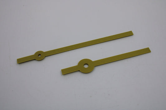 Vintage set of hands for Maxi Swatch, hours and minutes only, not seconds, gold in color