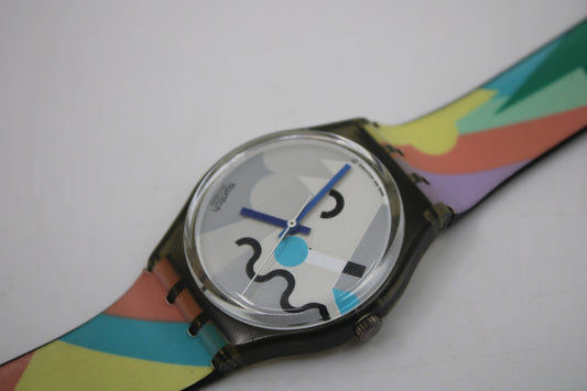 1990, Vintage Gents Swatch, 'Cosmesis' GM103, VERY nice, used condition, original strap, working 100%
