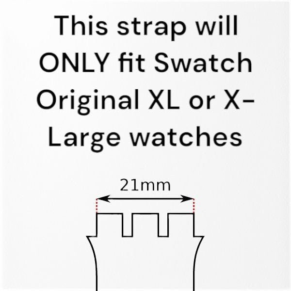 Vintage Swatch Strap, &#39;Fat Brownie&#39;, SUDM100, X-Large, 21mm, NEW OLD STOCK, Never Used