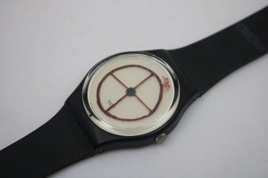 1991 Vintage Gents Swatch 'Wheel Animal' GZ120, New Old Stock, Unused, original condition, working 100%