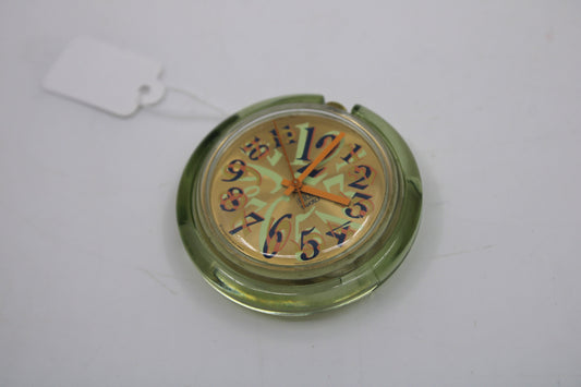 1995, Swatch, PopSwatch, 'Pantouffle', PMK108, nice used condition, NO strap, working 100%