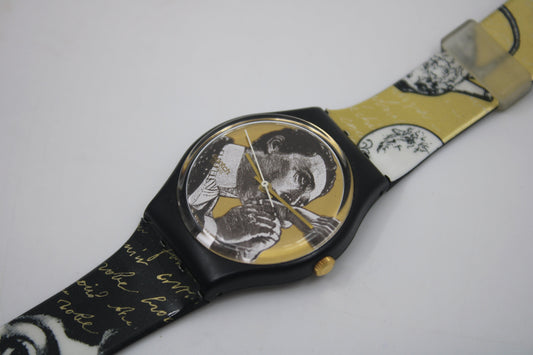 1992 Vintage Gents Swatch 'Baiser D'Antan' GB148, NEW OLD STOCK, Never Worn working 100%, with the original Swatch strap