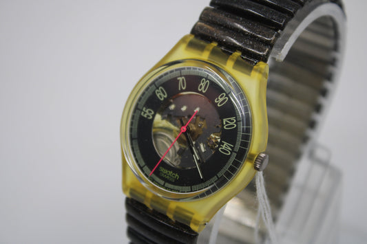 1990 'Red Line' vintage gents Swatch GK118/119, NO box, nice used condition, working 100%, READ DESCRIPTION