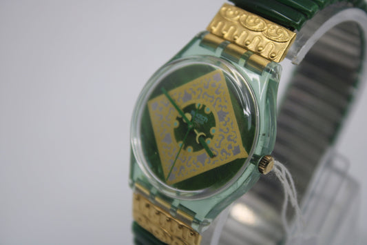 Near Mint 17mm Gents Swatch, 'Jade', GG171, 1997, in perfect working order, Really Good Condition